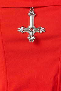 Dangerfield - Hail Lilith Charm Corset - red