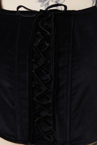 Dangerfield - Boudoir Maid Velvet Corset - black