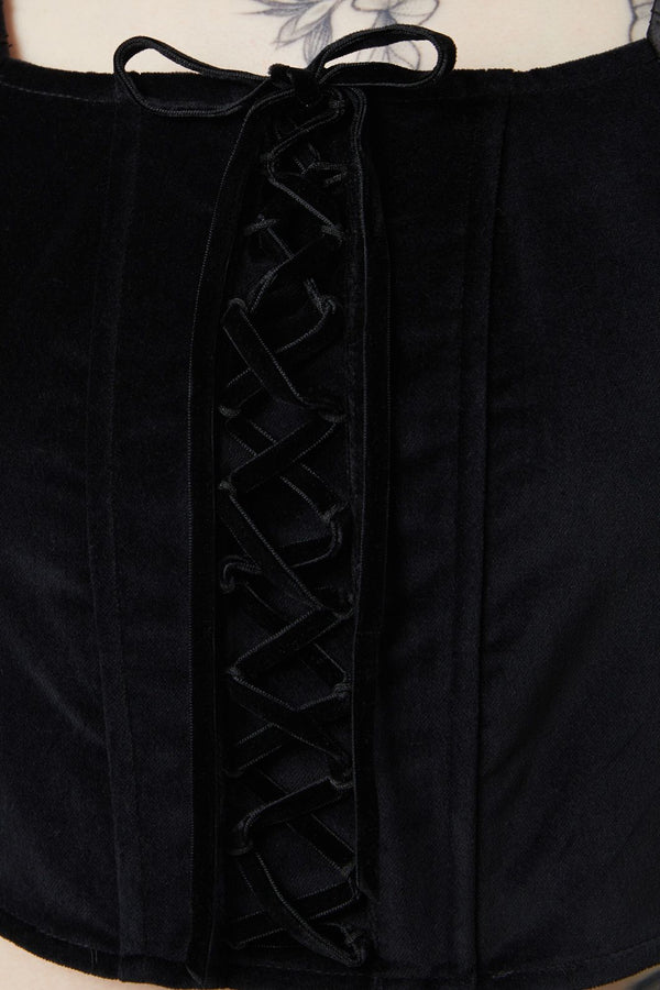 Dangerfield - Boudoir Maid Velvet Corset - black