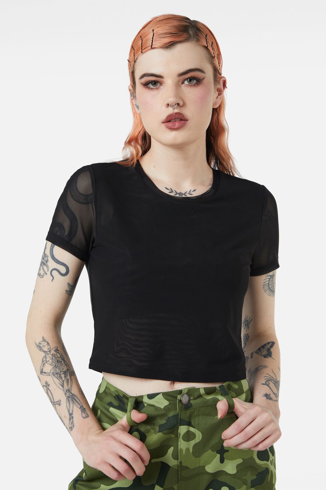 Dangerfield - Eliza Mesh Top - black
