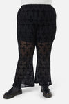 Dangerfield - Vowed Flocked Mesh Pant - black