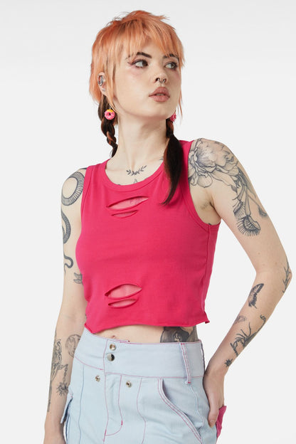 Dangerfield - Kewties Ripped Tank - pink