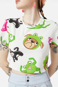 Dangerfield - Kewties Multi Crop Top - multi