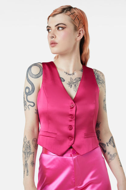 Dangerfield - Call Me Vest - raspberry