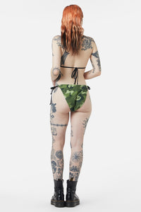 Dangerfield - Nook Of The Garden Camo Bikini bottom - green