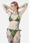 Dangerfield - Nook Of The Garden Camo Bikini Bottom - green