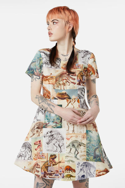 Prehistoric Dino Tile Print Dress – Dangerfield