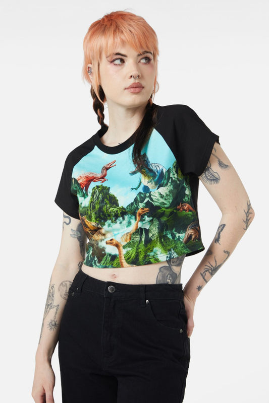 Dangerfield - Triassic Scene Baby Tee - multi