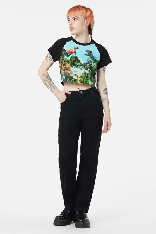 Dangerfield - Triassic Scene Baby Tee - multi