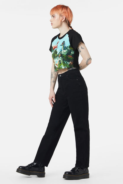 Dangerfield - Triassic Scene Baby Tee - multi