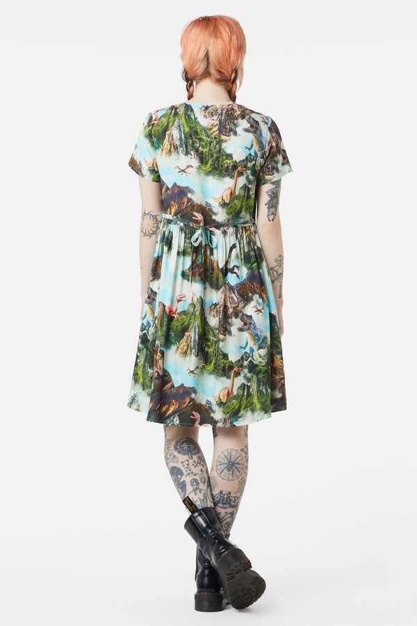 Dangerfield - Triassic Scene Printed Dress - multi
