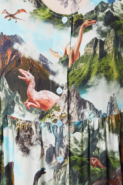 Dangerfield - Triassic Scene Printed Dress - multi