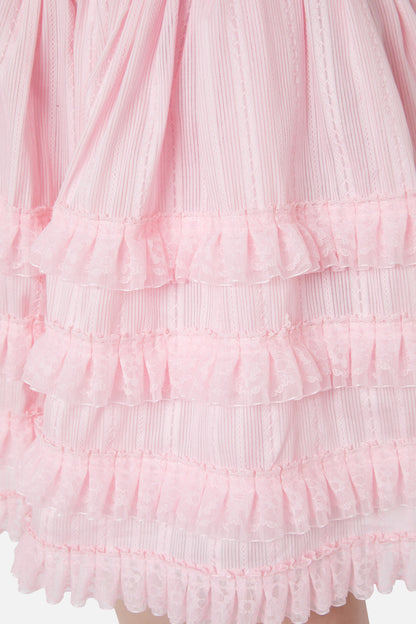 Dangerfield - Elina Lace Trim Skirt - pink