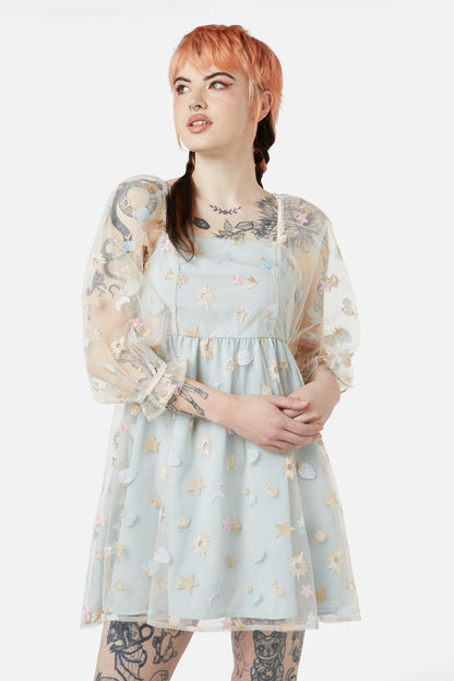 Dangerfield - Maisy Mesh Dress - blue