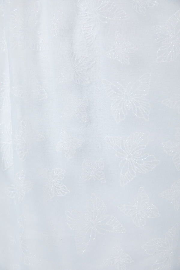 Dangerfield - Curve Butterflies On The Wall Mesh Dress - blue