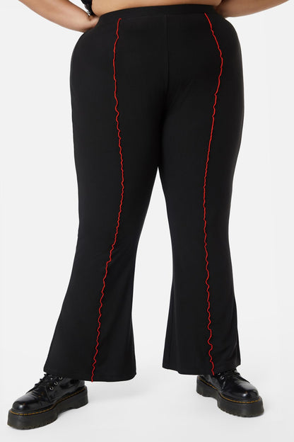 Dangerfield - Curve Manic Mesh Babylock Pants - black-red