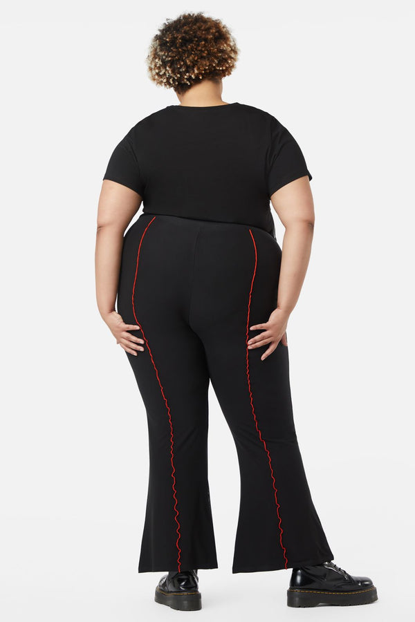 Dangerfield - Curve Manic Mesh Babylock Pants - black-red