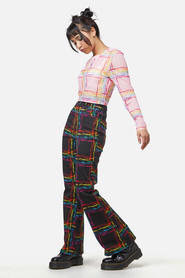 Dangerfield - Hype Queen Mesh Crop - pink