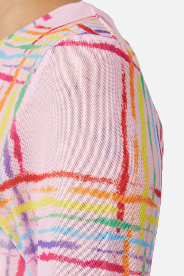 Dangerfield - Hype Queen Mesh Crop - pink