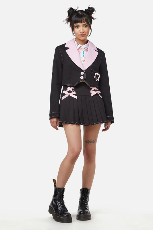 Dangerfield - Hottest B Crop Blazer - black-pink