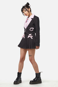 Dangerfield - Hottest B Crop Blazer - black-pink