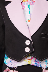 Dangerfield - Hottest B Crop Blazer - black-pink