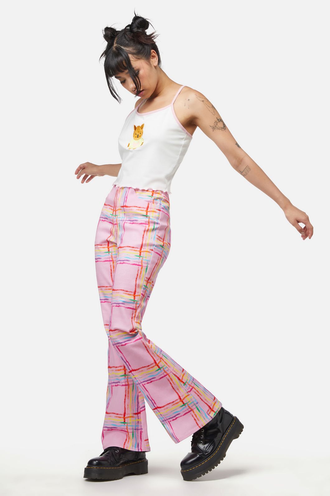 Dangerfield - Hype Queen Flare Pant - pink