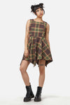 Dangerfield - Triassic Tartan Handkerchief Pinny - brown