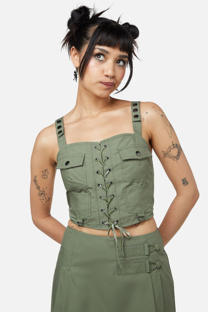 Dangerfield - Field Work Utility Bodice - olive