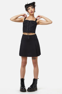 Dangerfield - Field Work Pleated Skirt - black
