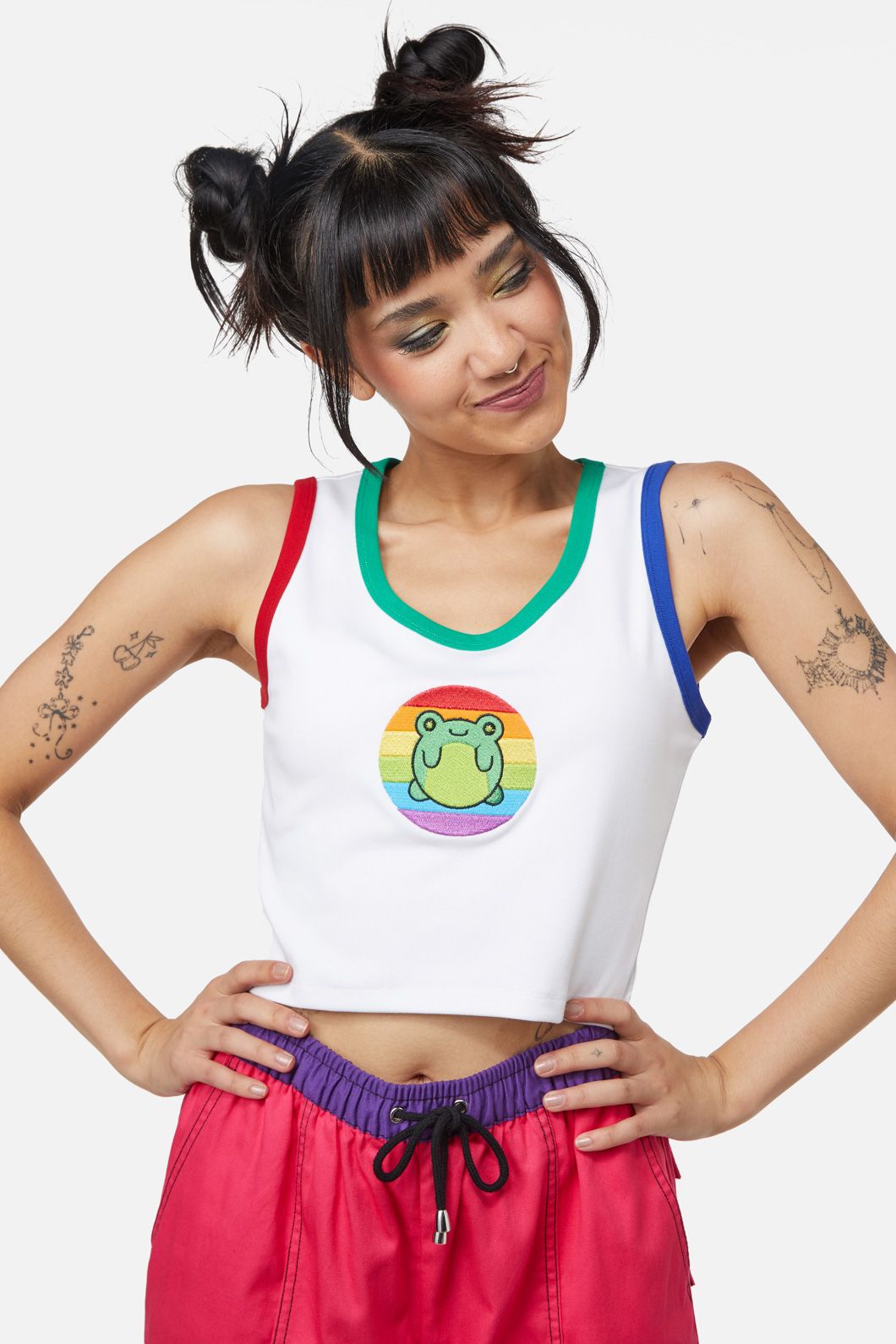 Dangerfield - Rainbow Frog Tank - white