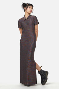 Dangerfield - Glitter Mesh Midi Dress - rainbow-black