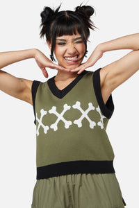 Dangerfield - Early Jurrassic Knit Vest - olive