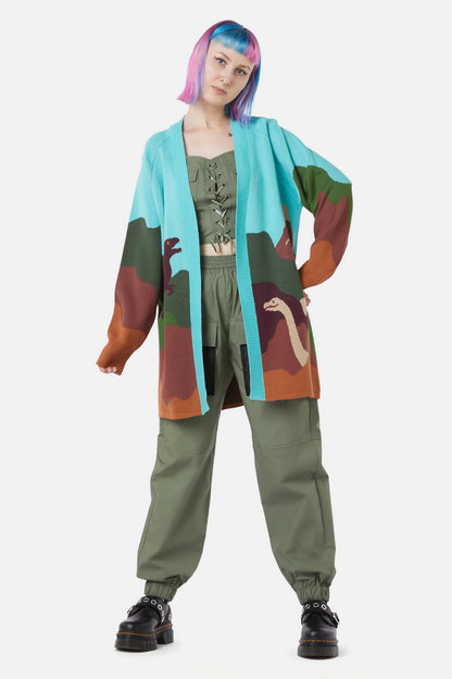 Dangerfield - Triassic Scene Knit Cardi - multi