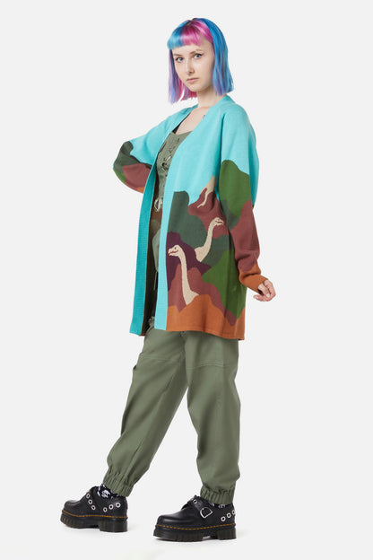 Dangerfield - Triassic Scene Knit Cardi - multi