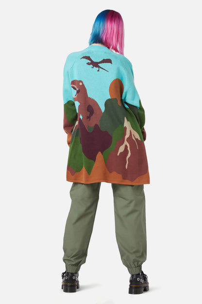 Dangerfield - Triassic Scene Knit Cardi - multi