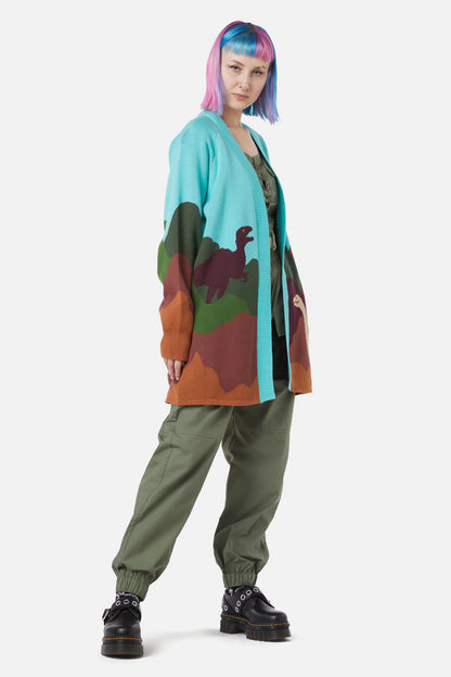 Dangerfield - Triassic Scene Knit Cardi - multi