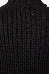 Dangerfield - Field Work Chunky Knit Cardi - black