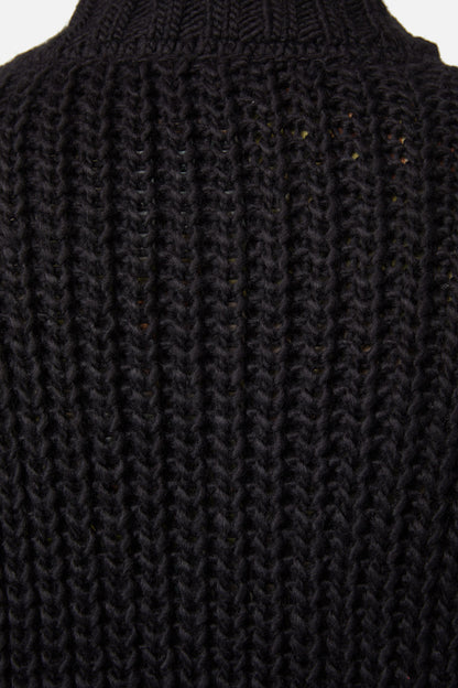 Dangerfield - Field Work Chunky Knit Cardi - black