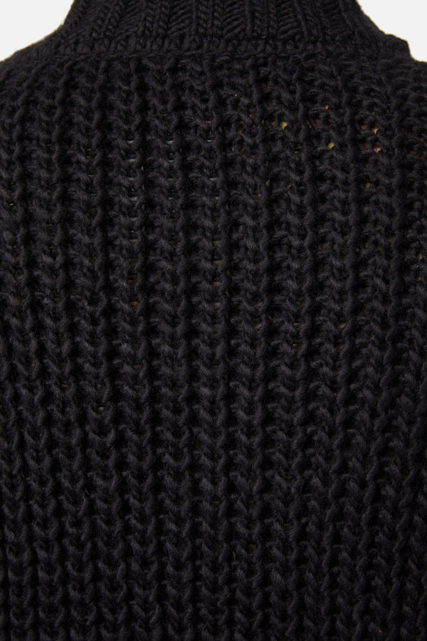 Dangerfield - Field Work Chunky Knit Cardi - black