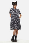 Dangerfield - Body Fossils Printed Dress - black