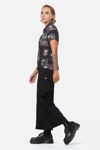 Dangerfield - Tarot Spread Printed Shirt - black