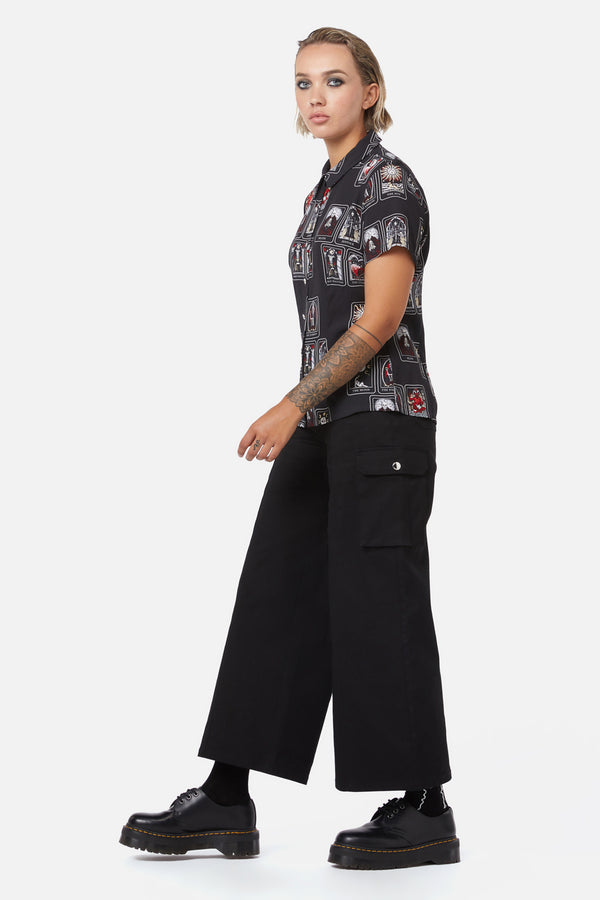 Dangerfield - Tarot Spread Printed Shirt - black