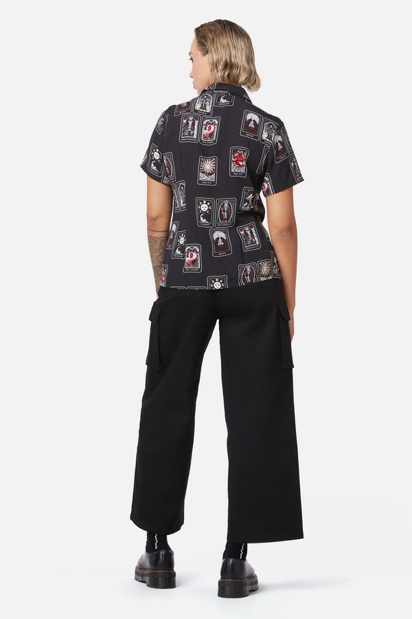 Dangerfield - Tarot Spread Printed Shirt - black