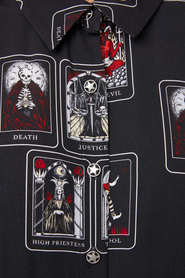 Dangerfield - Tarot Spread Printed Shirt - black