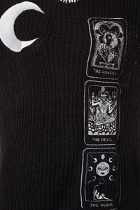 Dangerfield - Dark Tarot Oversized Knit Jumper - black