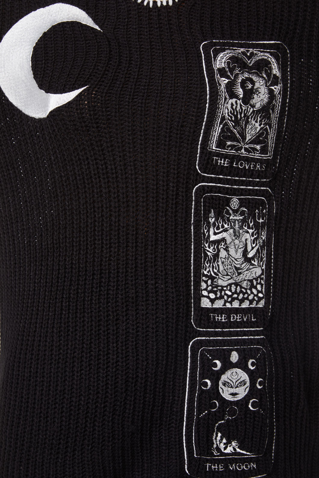 Dangerfield - Dark Tarot Oversized Knit Jumper - black