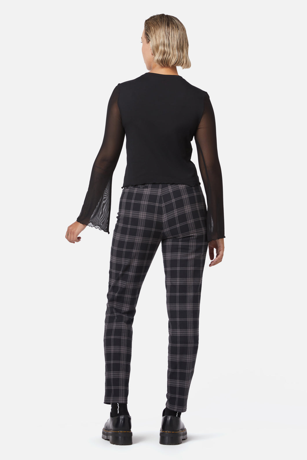 Dangerfield - Pentagram Contrast Mesh Top - black