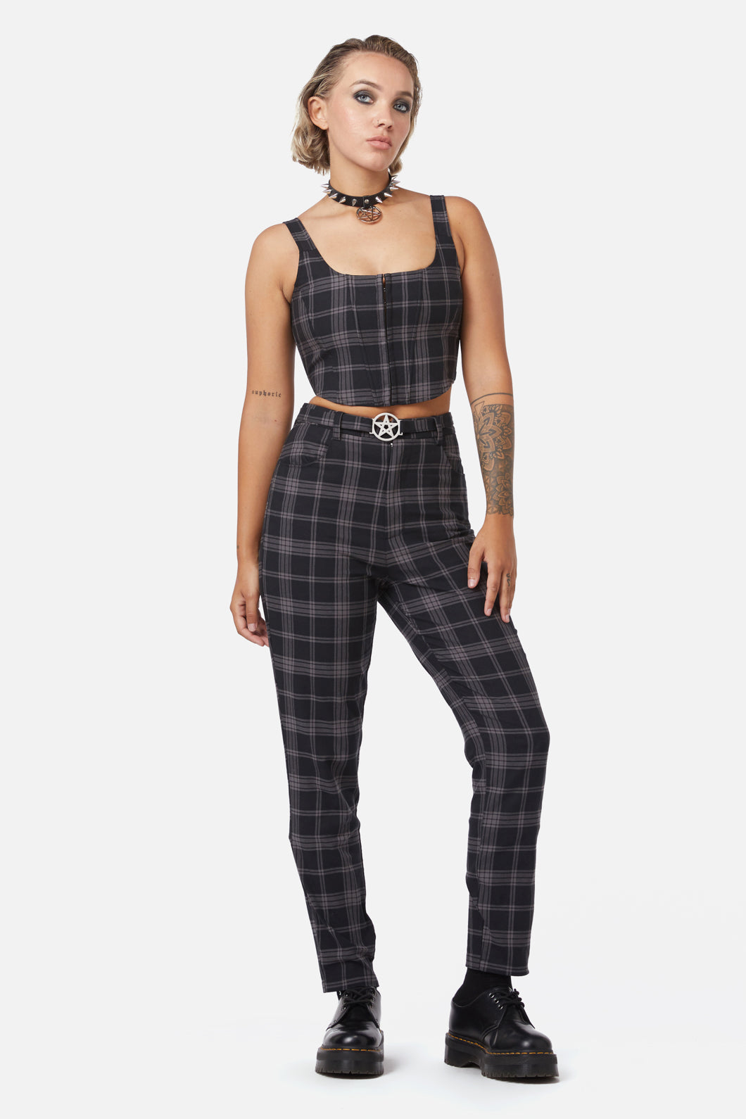 Dangerfield - Victoria Tartan Corset - black