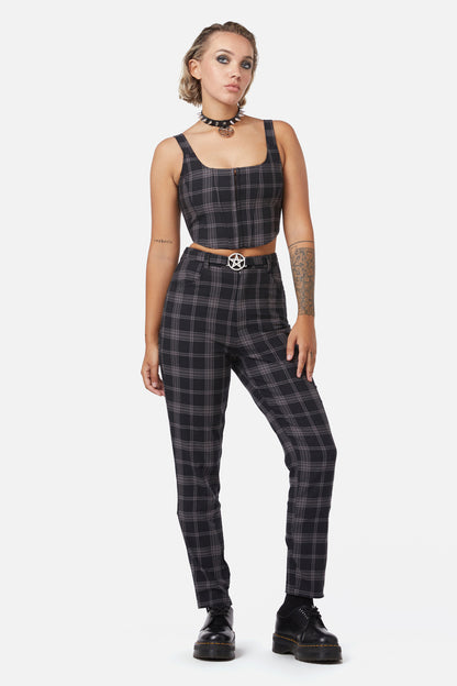 Dangerfield - Victoria Tartan Corset - black
